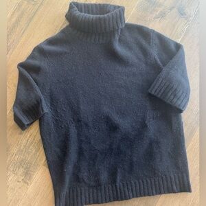 Lauren short sleeve wool-cashmere turtleneck Turtleneck in black